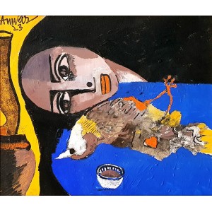 Anwar Maqsood, 12 x 14 Inch, Acrylic on Canvas , Figurative Painting, AC-AWM-076